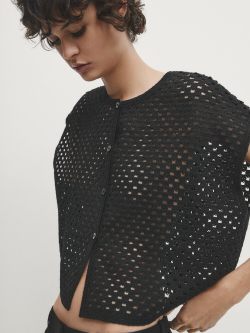Massimo Dutti Топ-накидка, черный