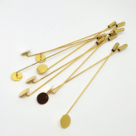 Основа - игла с Кругом (1см * 10см, золото)