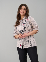 Рубашка Р-001/бежевый-газета