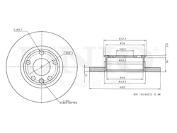 Диск тормозной передний UNIO BRD-20381