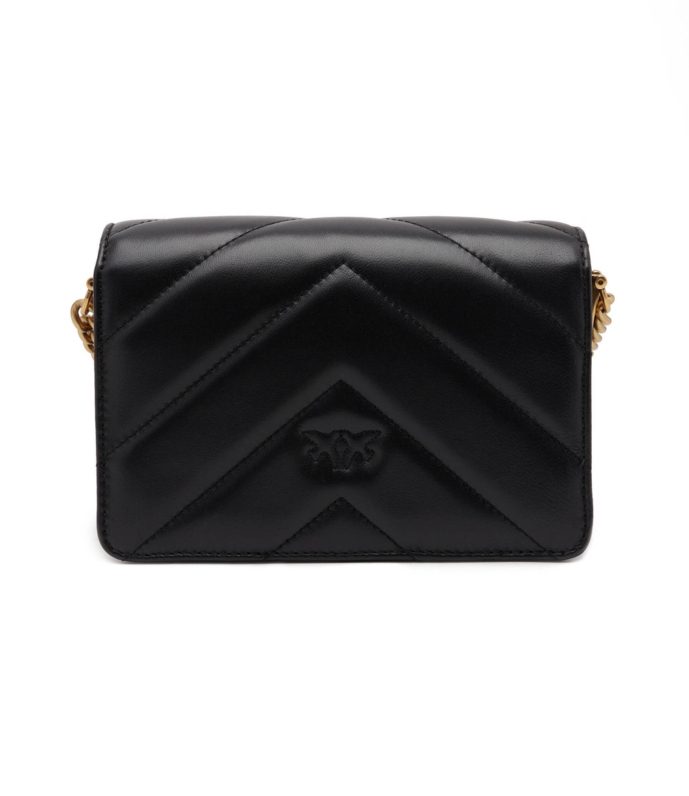 Кожаная сумка через плечо LOVE CLICK MINI SHEEP NAPPA BI Pinko - черный(100067 A136)