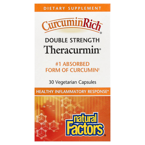 Natural Factors, Theracurmin®, 60 мг, 30 вегетарианских капсул