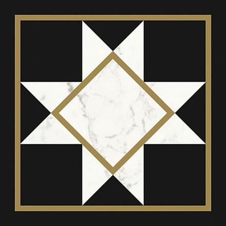 Декор Victorian Marble 45 Blck-Wht Gls 7R (K1222MK0L0)
