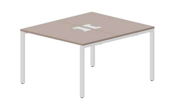 Составной стол Strike на 2 рабочих места 1180х1366х750мм (2 металлических аутлета)