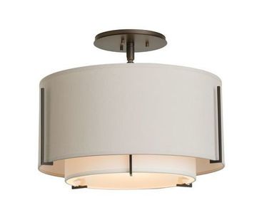 ЛЮСТРА HUBBARDTON FORGE EXOS SMALL DOUBLE SHADE SEMI-FLUSH