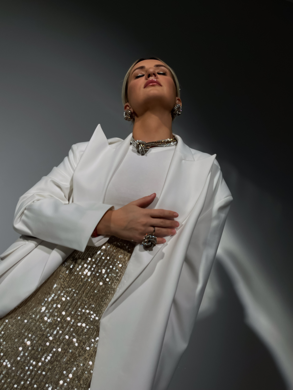 Серьги "узлы" комбинированные