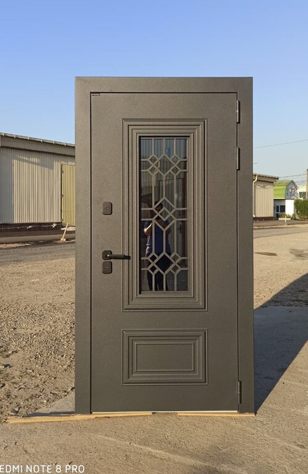 Дверь входная Лидия термо/ муар серая