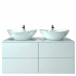 Тумба с раковиной Orange Otto Ot-130TuMDF+B08-360W 130 белая