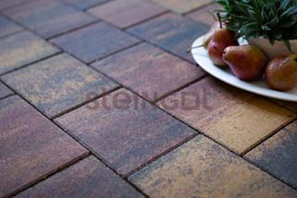 Тротуарная плитка Новый город Агатовый камень (Blend) 80 мм