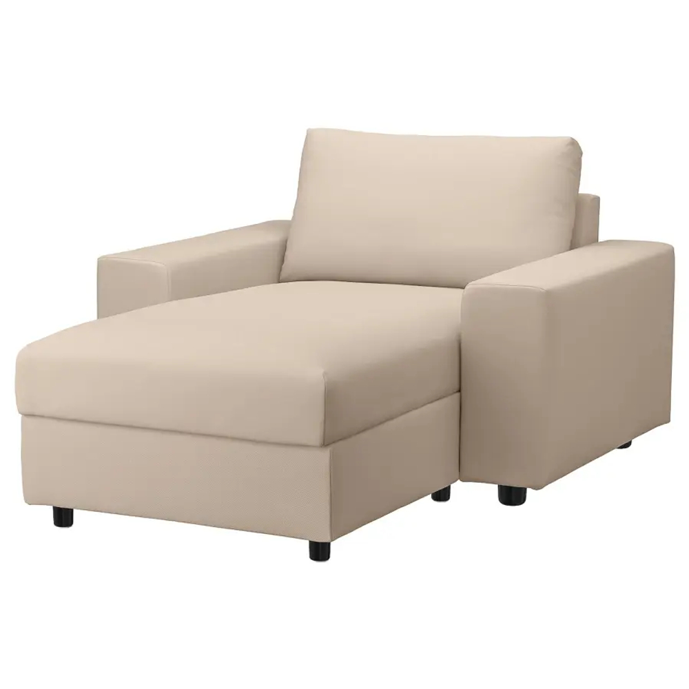Кресло-кровать - IKEA VIMLE, 125х164х83 см, бежевый, ВИМЛЕ ИКЕА