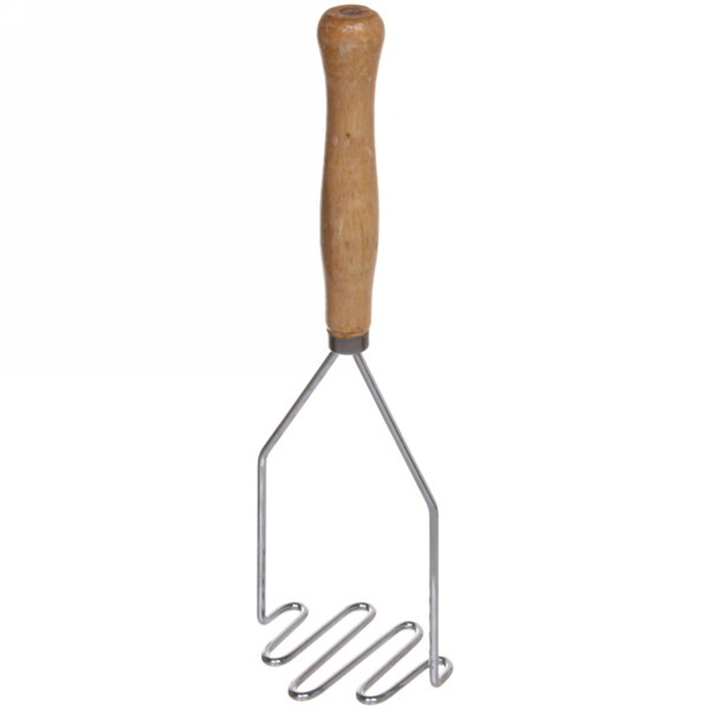 Толкушка металлическая с деревянной ручкой «Зиг-заг»