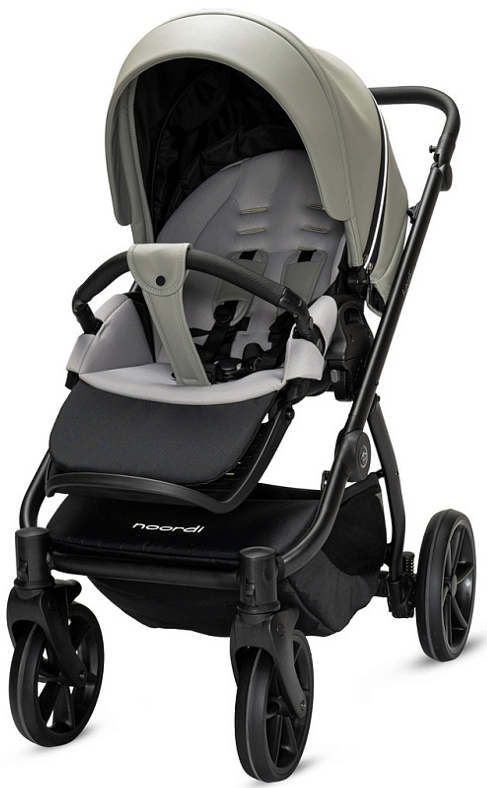 Детская коляска Noordi Fjordi Leather V2 3 в 1 с автокреслом Terra Black 1462074 Sleet
