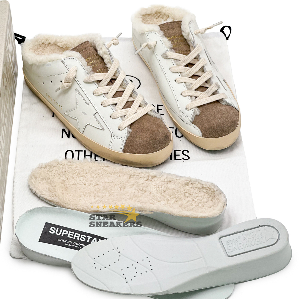 Кеды женские с мехом Golden Goose Superstar