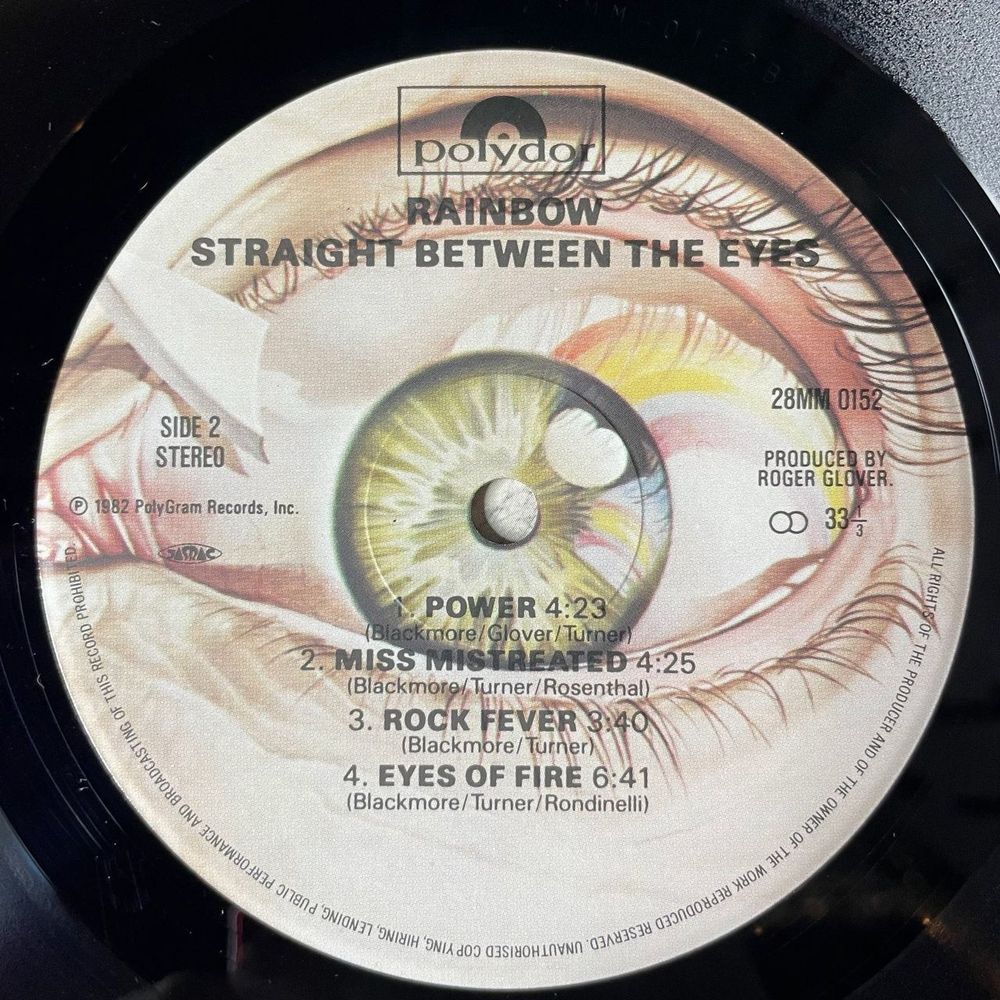 Винтажная виниловая пластинка LP Rainbow Straight Between The Eyes (Japan 1982) (Obi) Tite Squeeze