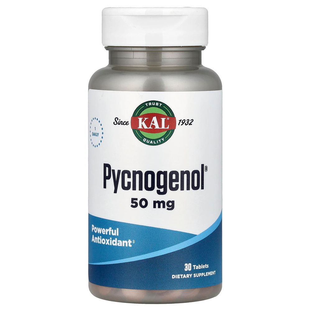 KAL, Pycnogenolv, 50 мг, 30 таблеток