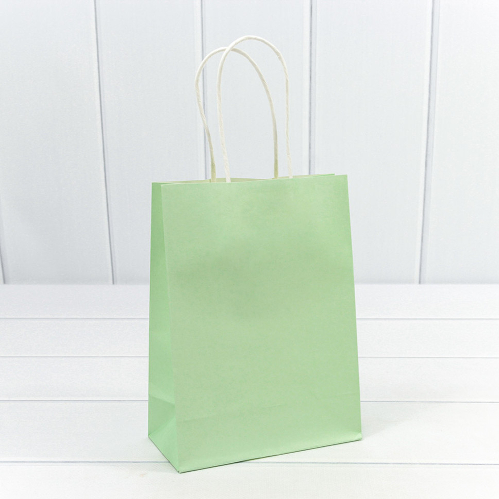 Пакет подарочный 16х22х8см (Зеленый, Крафт)