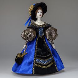 Сувенирная кукла в платье для визитов