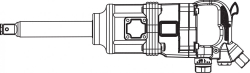 AIWS125 Гайковерт пневматический  1"DR 4200 об/мин,  2180 Nm и головки торцевые ударные 1"DR 32, 33 мм