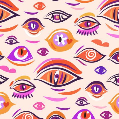 Глаза в цветочек 1