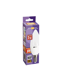 Лампа светодиодная PLED-SP 7Вт C37 свеча 3000К тепл. бел. E14 530лм 230В JazzWay 1027818-2