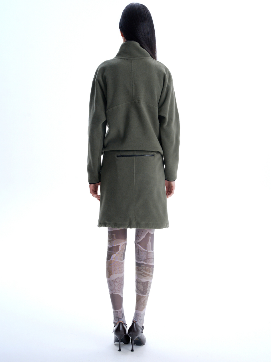 Юбка флисовая хаки