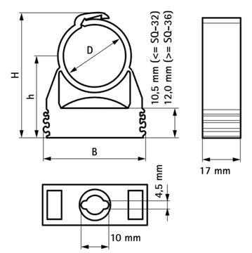 Хомут Walraven BIS starQuick для труб 32-35 мм cамозащёлкивающийся серый (арт. 0854035)
