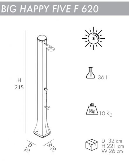 Душ солнечный Big Happy Five F 620