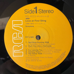 Винтажная виниловая пластинка LP Scorpions Love At First Sting (Япония 1984) (Без Оби)