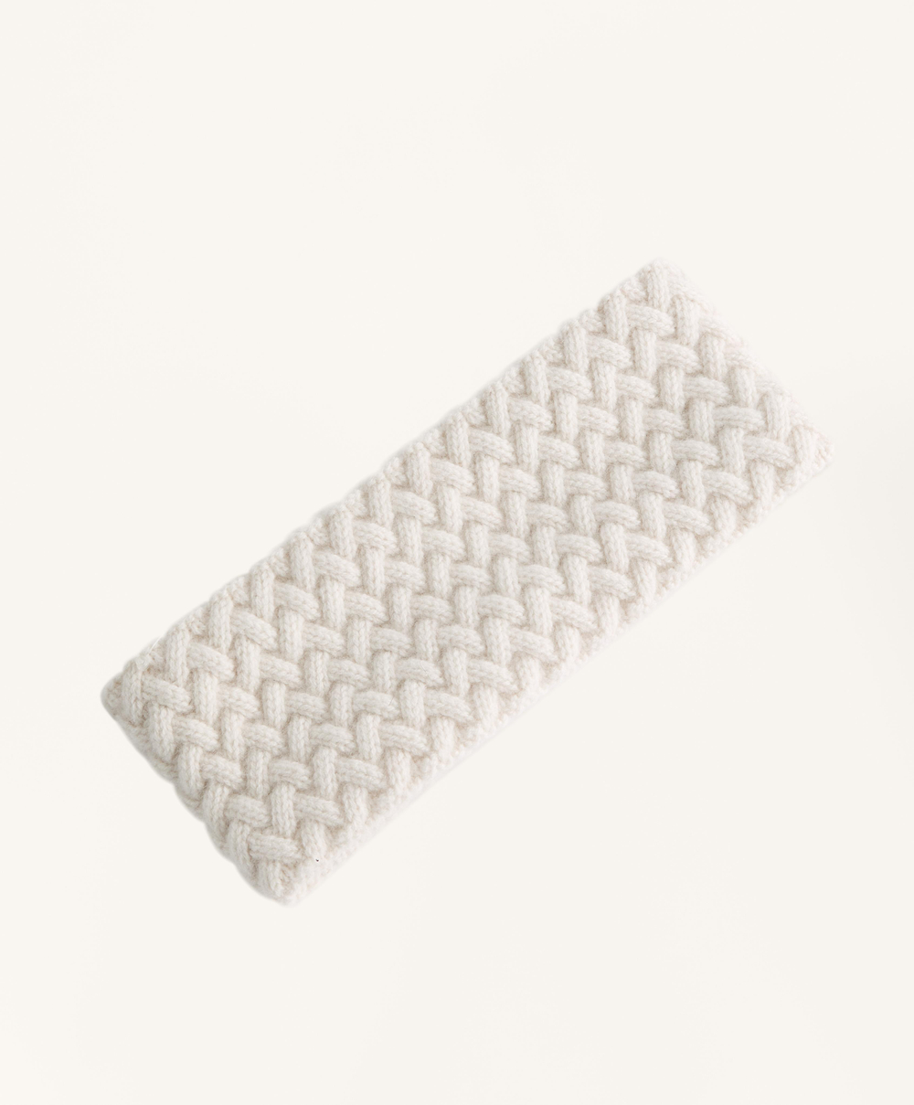 Oysho Повязка на голову 100% шерсть, экрю