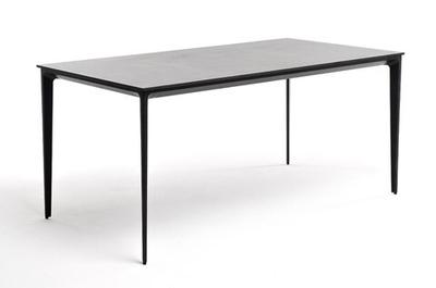 Журнальный столик Малага из HPL 160х80 (GRAY-160-80-A black) "серый гранит", каркас черный
