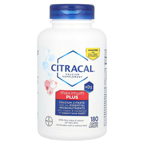 Citracal, Maximum Plus + D3, 180 капсул в оболочке