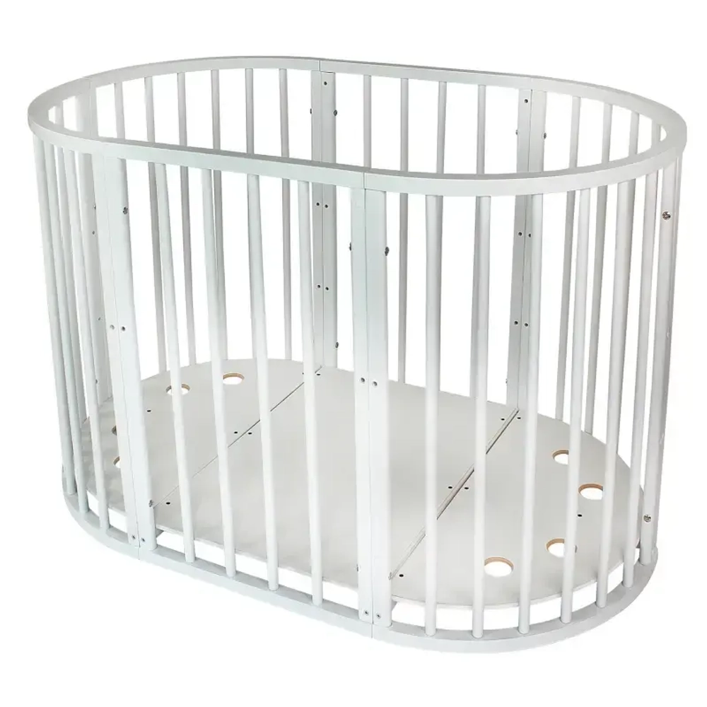 Кровать детская Indigo Simple 7в1 с поперечным маятником белый