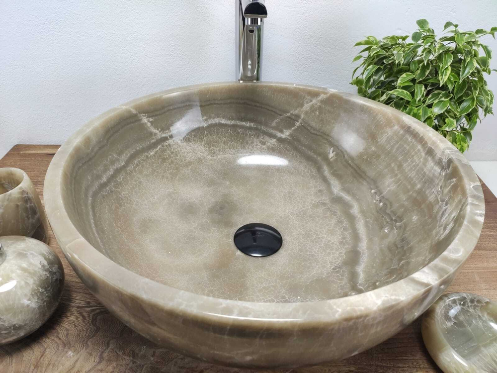 Раковина из оникса Bowl Grey Medium TinLip BO-81041 45*45*17