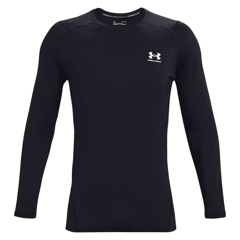 Мужское теннисное поло Under Armour Heatgear Fitted Long Sleeve Men - Black