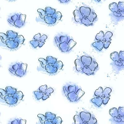 Wild flowers. Samples. White background