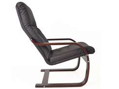 Кресло Сайма экокожа шоколад, каркас вишня