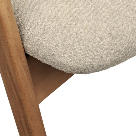 Стул Halston, орех, бежевое букле