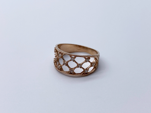 Кольцо из серебра/Позолота/С камнями