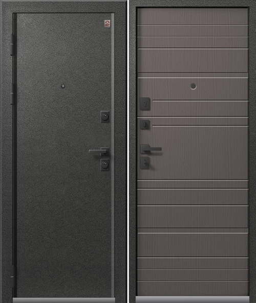 Входная дверь Центурион LUX-10 Графит муар - Ясень пепельный