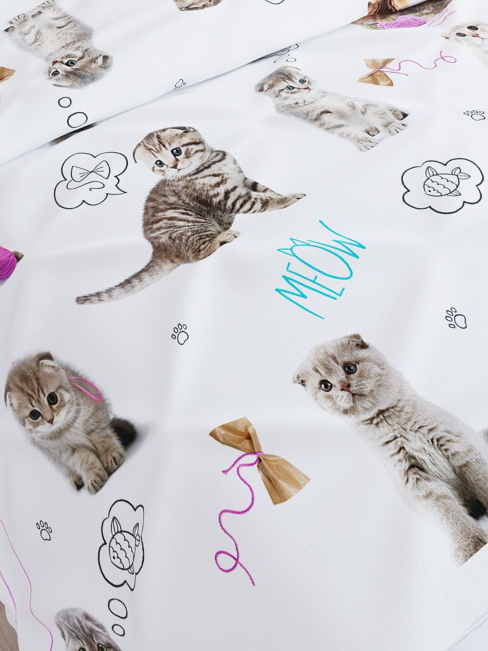 Простынь Сказка "Пушистики" 150х215 см, перкаль