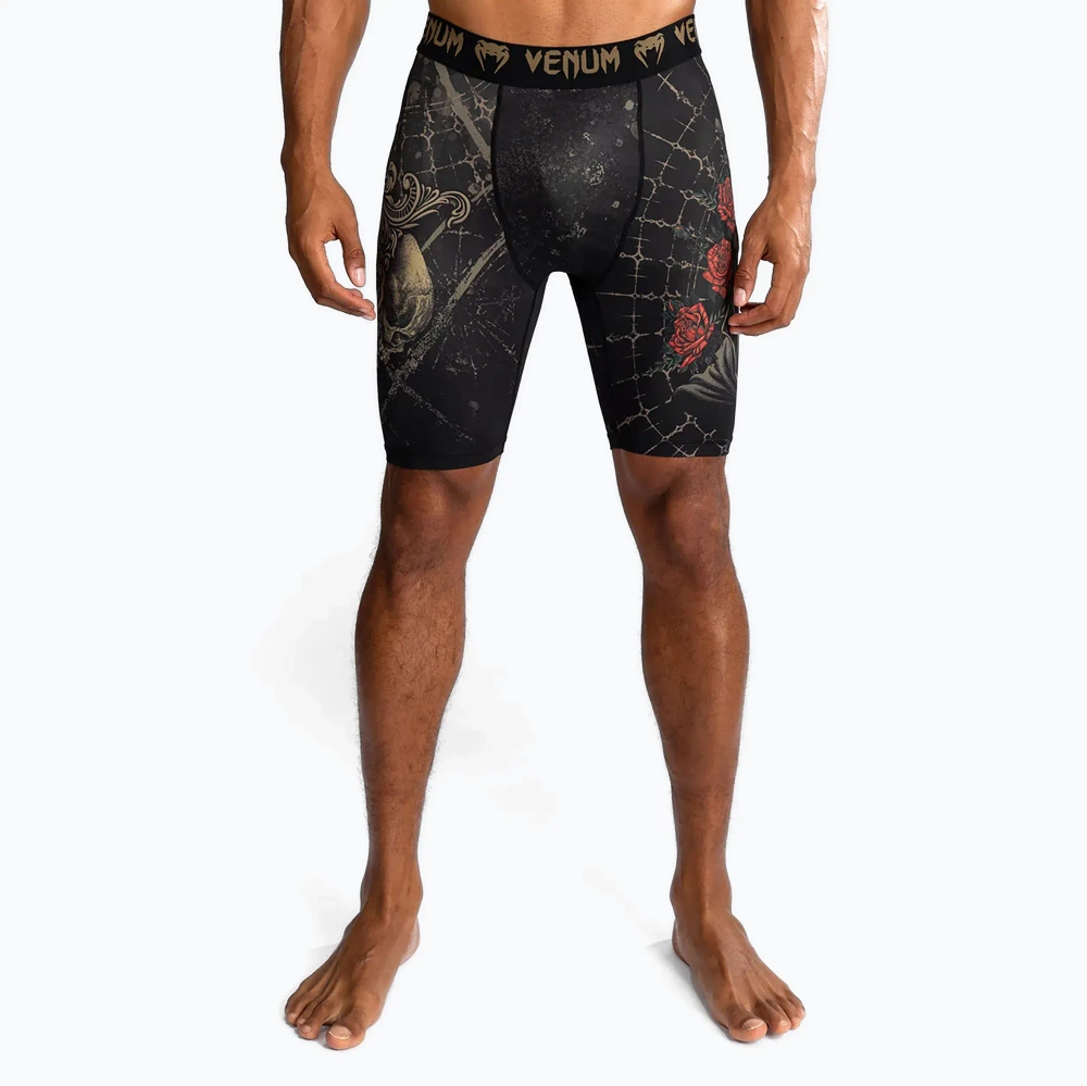 Компрессионные Шорты Venum Santa Muerte 5.0 Men’S Vale Tudo Shorts deep black/gold