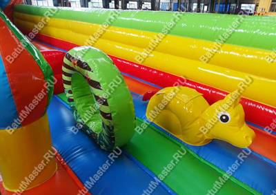 Детский надувной батут-горка "Крутые виражи"