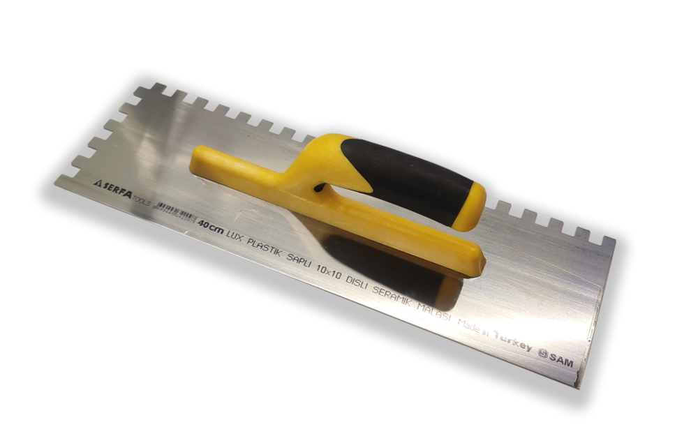 Гладилка зубчатая c пластиковой открытой ручкой LUX 40 см Serfa 209