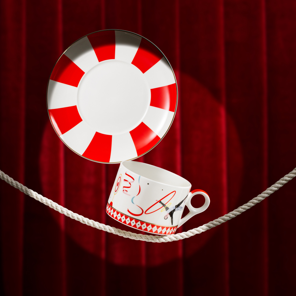 Чайная пара Farforite «Цирковое представление» 250 мл в подарочной коробке