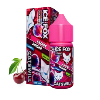 Жидкость ICE FOX & CATSWILL SOUR Salt 2% STRONG 30 ml - КИСЛАЯ ВИШНЯ