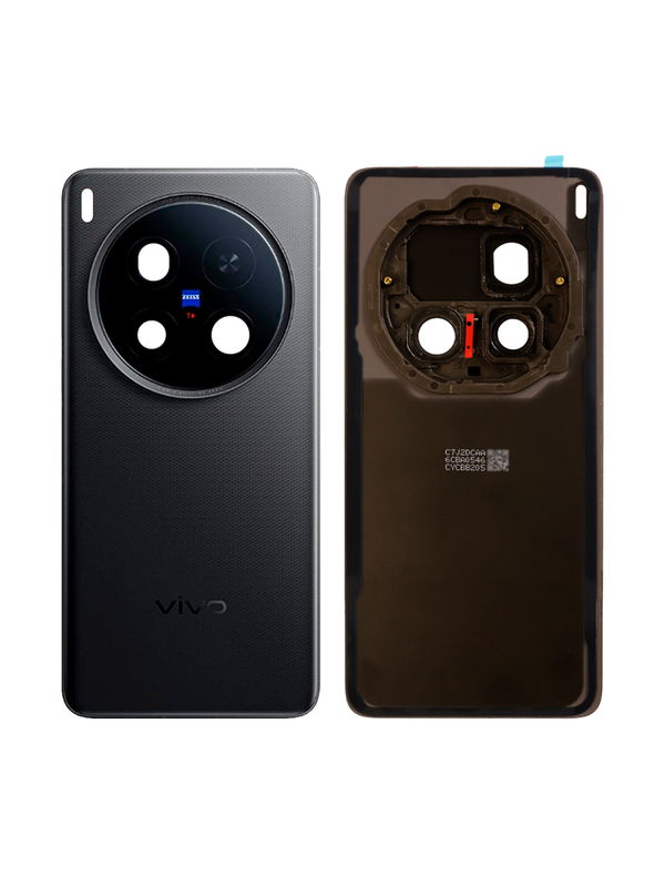 Задняя крышка для Vivo X200 Ultra черная (Black) со стеклом камеры