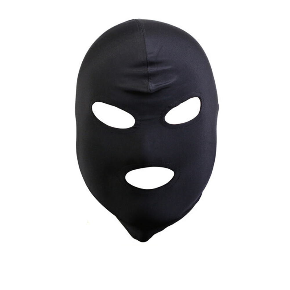 Эластичная шлем-маска с 3 отверстиями (Цвет: черный)