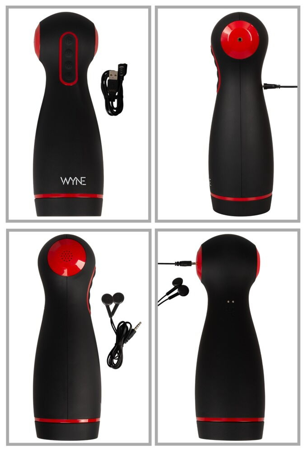 Мастурбатор WYNE Masturbator 06 с двумя моторами (Цвет: телесный с черным)
