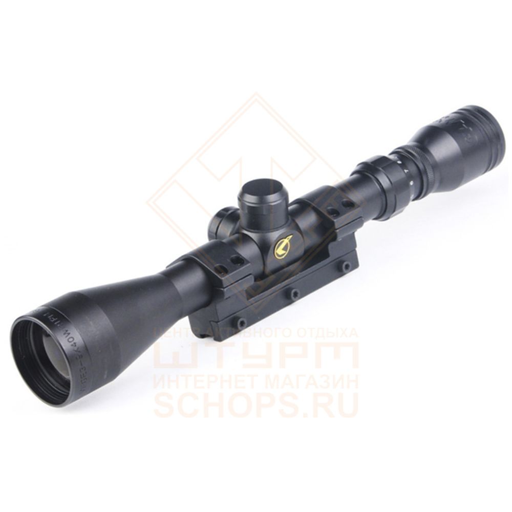 Прицел оптический Gamo 3-9x40 LLWR +ЛЦУ +Фонарь