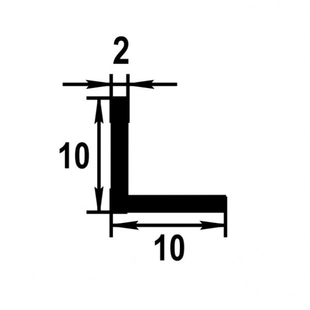 Профиль уголок Лука 10*10*2 Уп 02.2000.504л бронза